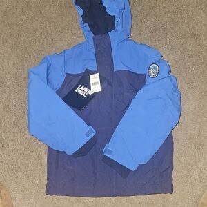 Lands' End Two-Tone Hooded Jacket BOYS SIZE 4